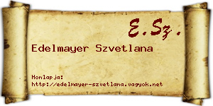 Edelmayer Szvetlana névjegykártya
